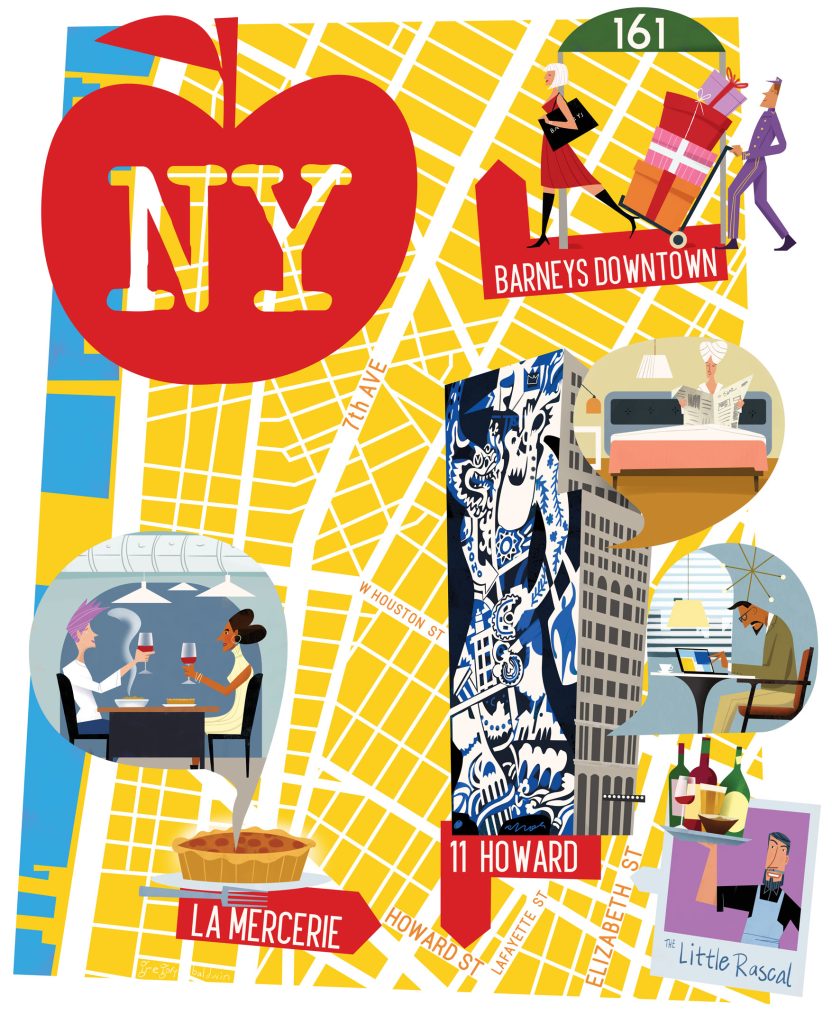 New York Travel Tips Map for Virgin Australia