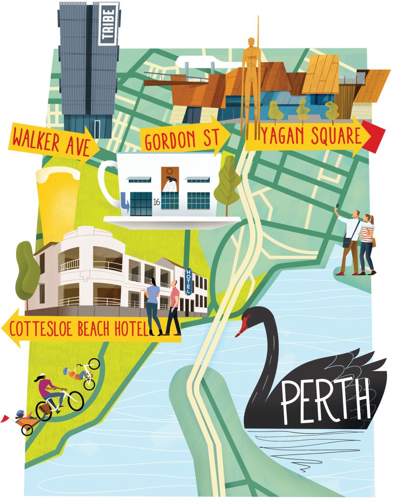 Perth Travel Tips Map for Virgin Australia