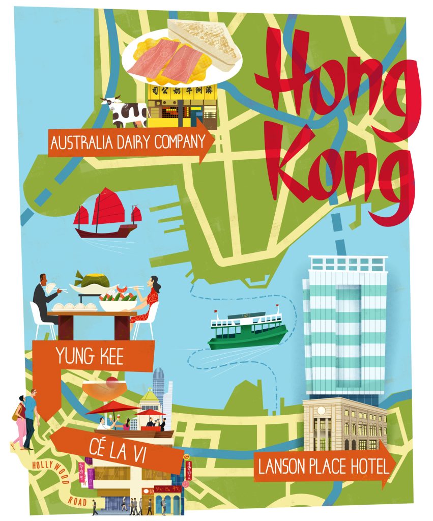 Hong Kong Travel Tips Map for Virgin Australia