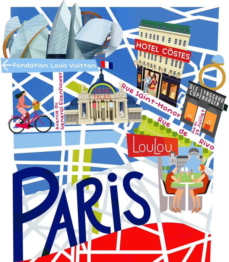 Paris Travel Tips Map for Virgin Australia